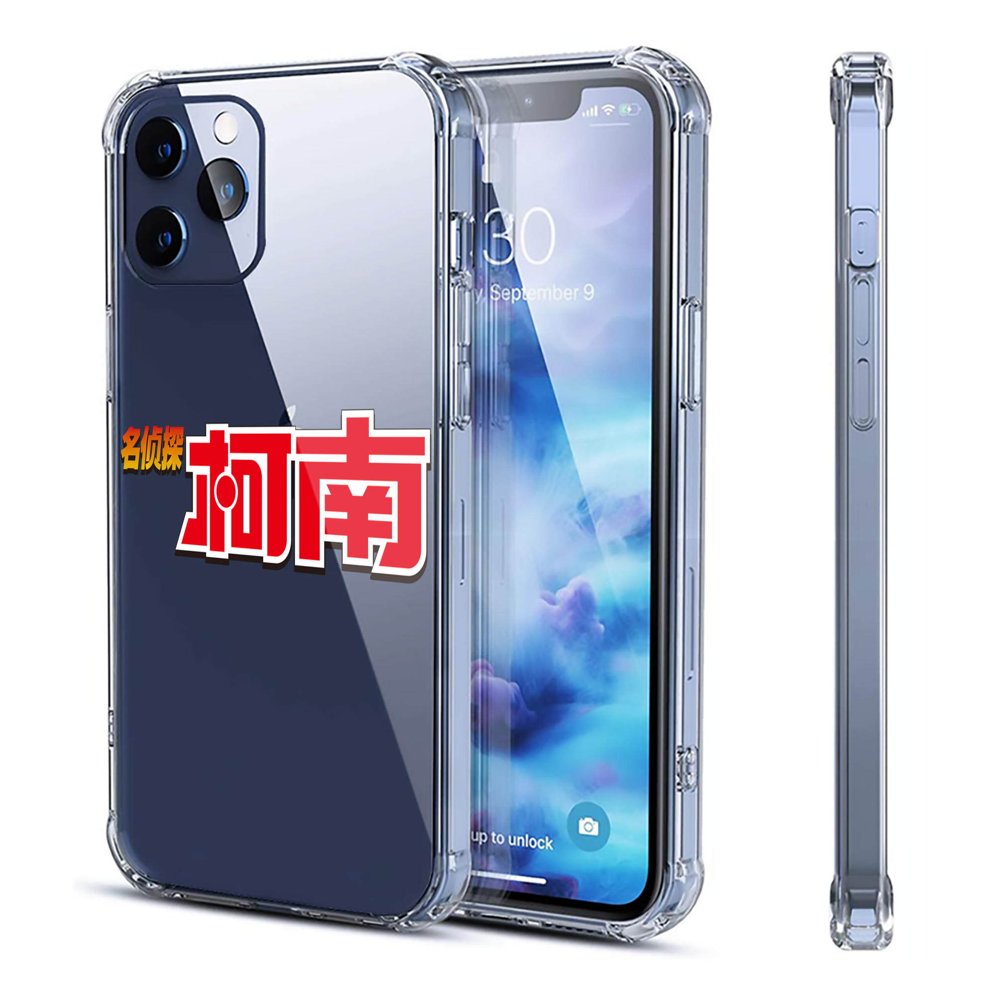 （画像用） 名探偵コナン Detective Conan 【iPhone 12シリーズ対応】透明スマホケース（クリアソフトケース）